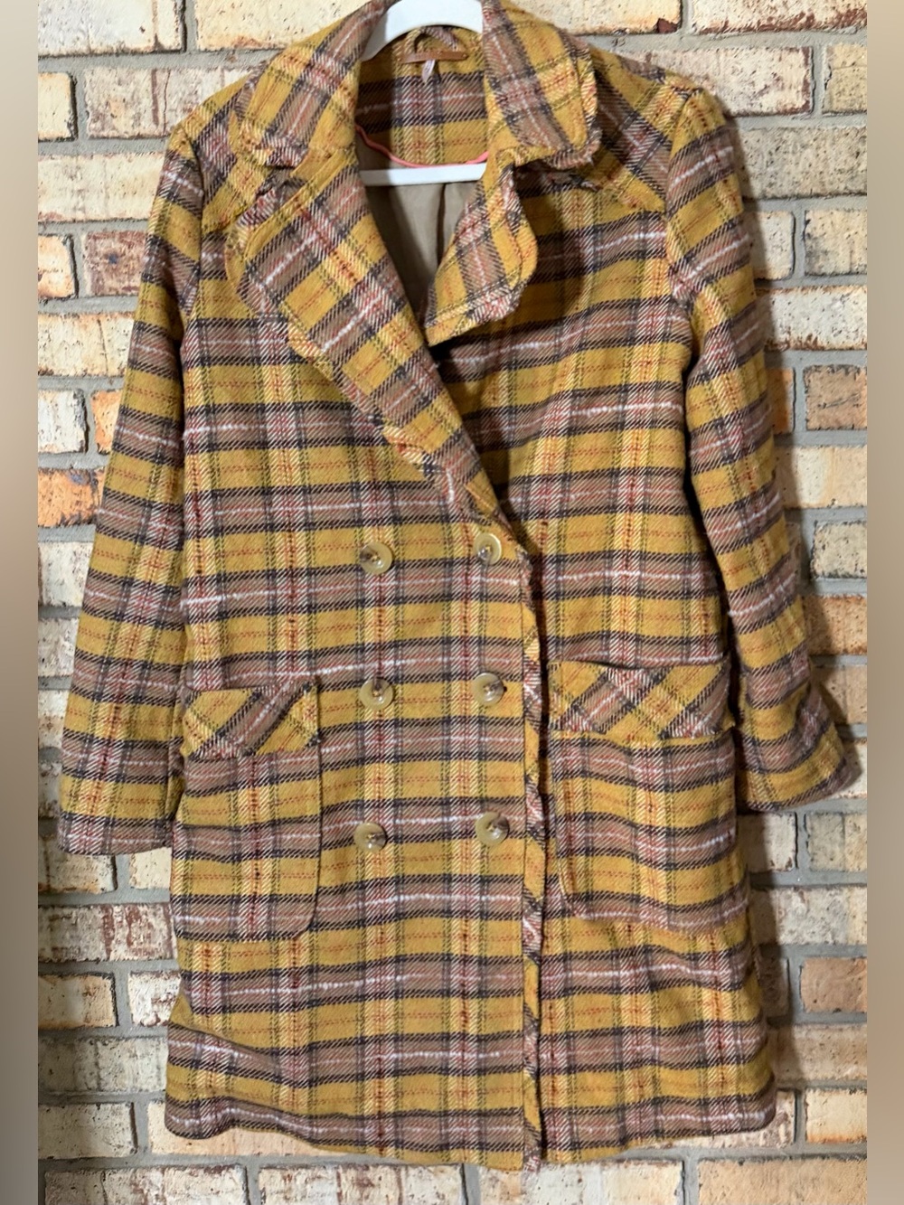Free People plaid jacket Xs PTP 21”